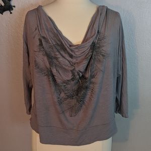 Cowl neckline blouse